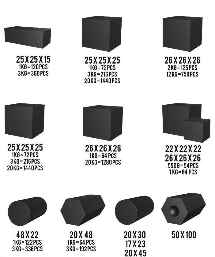 فحم مشاوي جوز هند