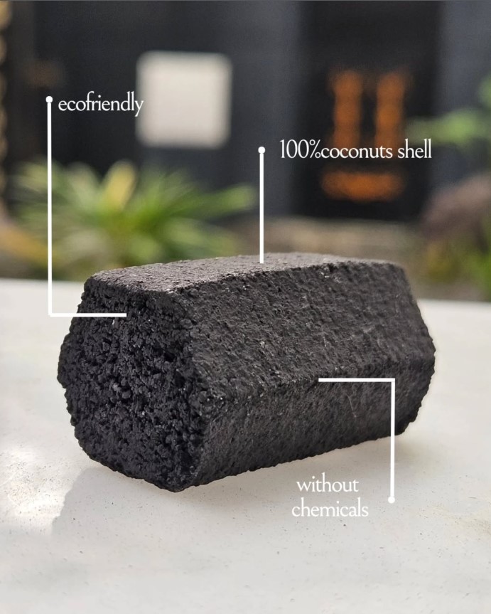 فحم جوز الهند سريع الاشتعال