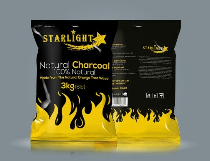 فحم نص دائرة جوز هند